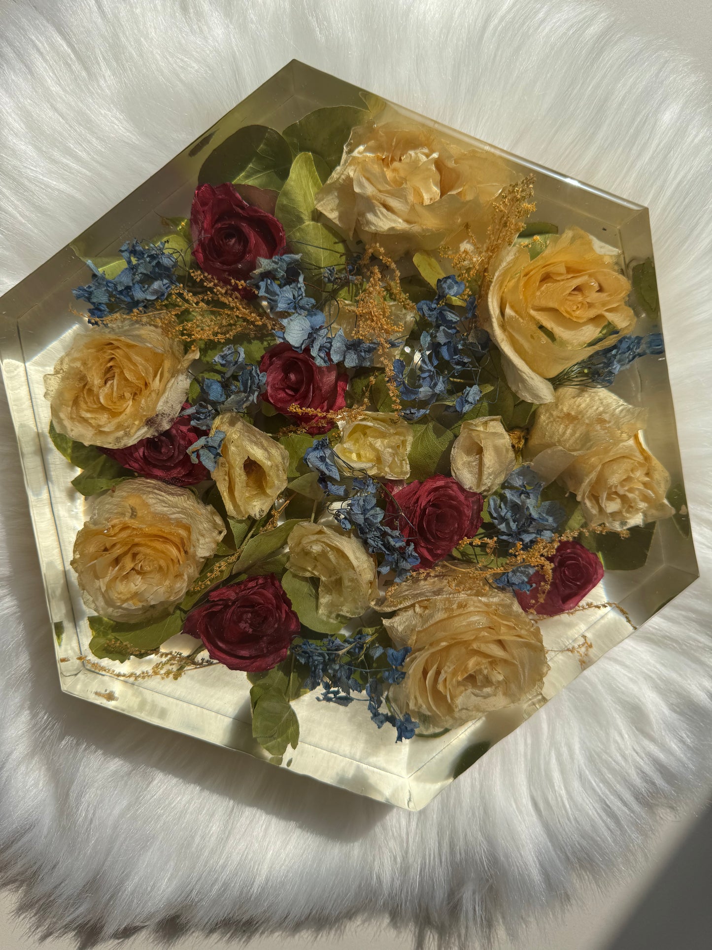 Esagono Grande – Bouquet Eterno 33 cm ♡