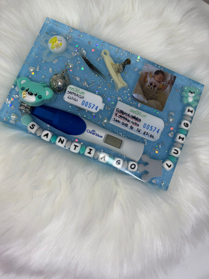 Baby quadro rettangolare con base in legno led